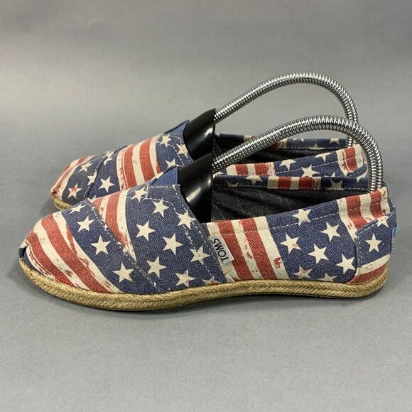 Toms‎ Women's Size 6.5 Classic Canvas American Flag Flats - Picture 4 of 10